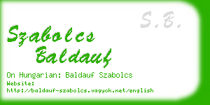 szabolcs baldauf business card